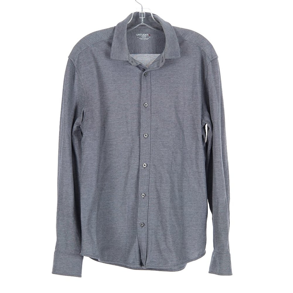 UnTUCKit Cotton Button Front Shirt Men's Large